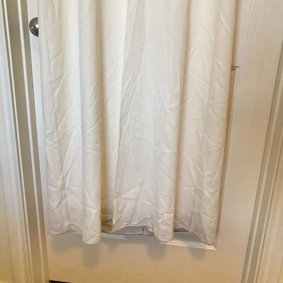 NWT Halston Women's White V Neck Flutter Short Sleeve Maxi Long Dress Size 12 - Picture 5 of 10